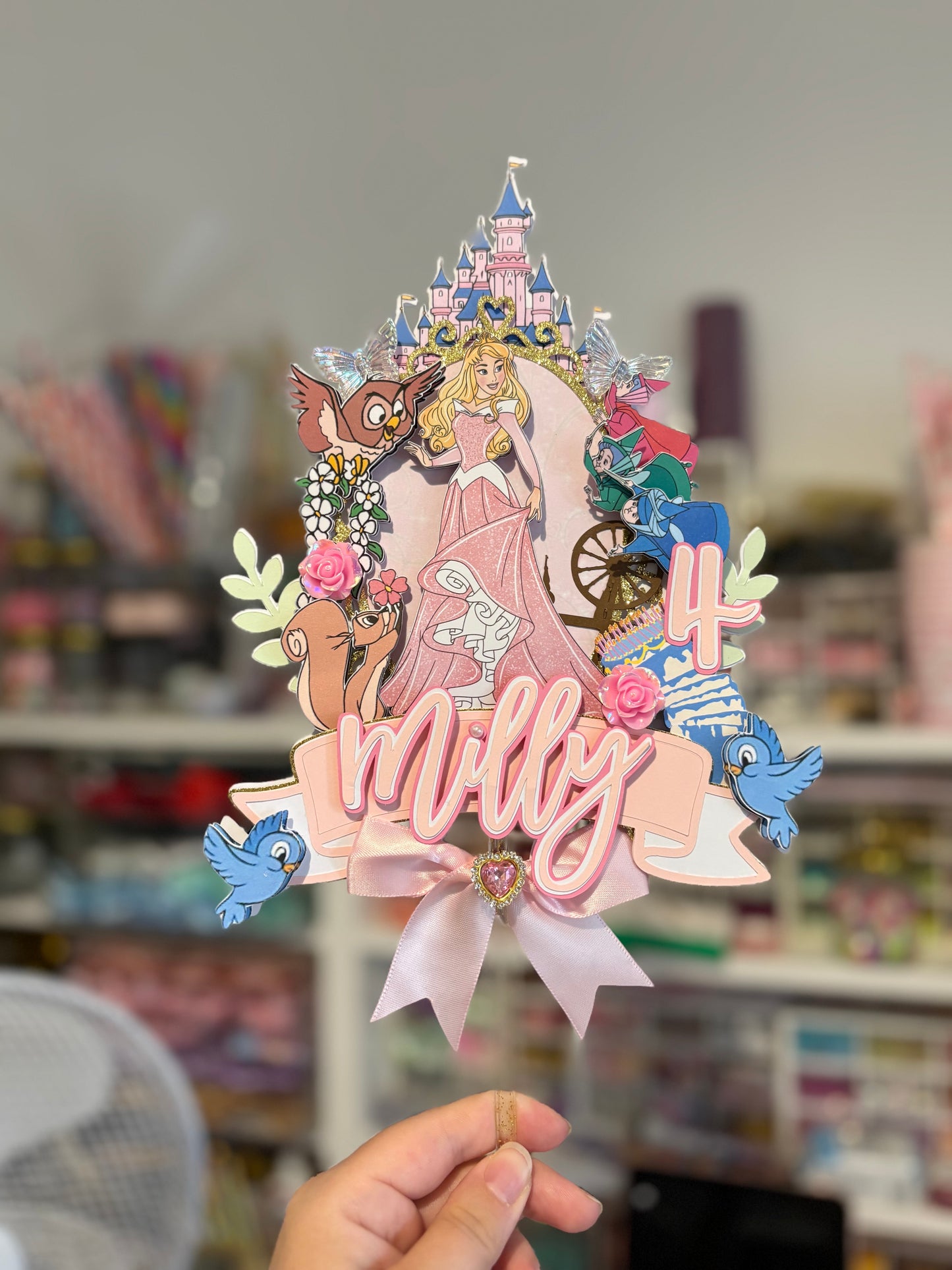 Sleeping Beauty Princess Cake Topper