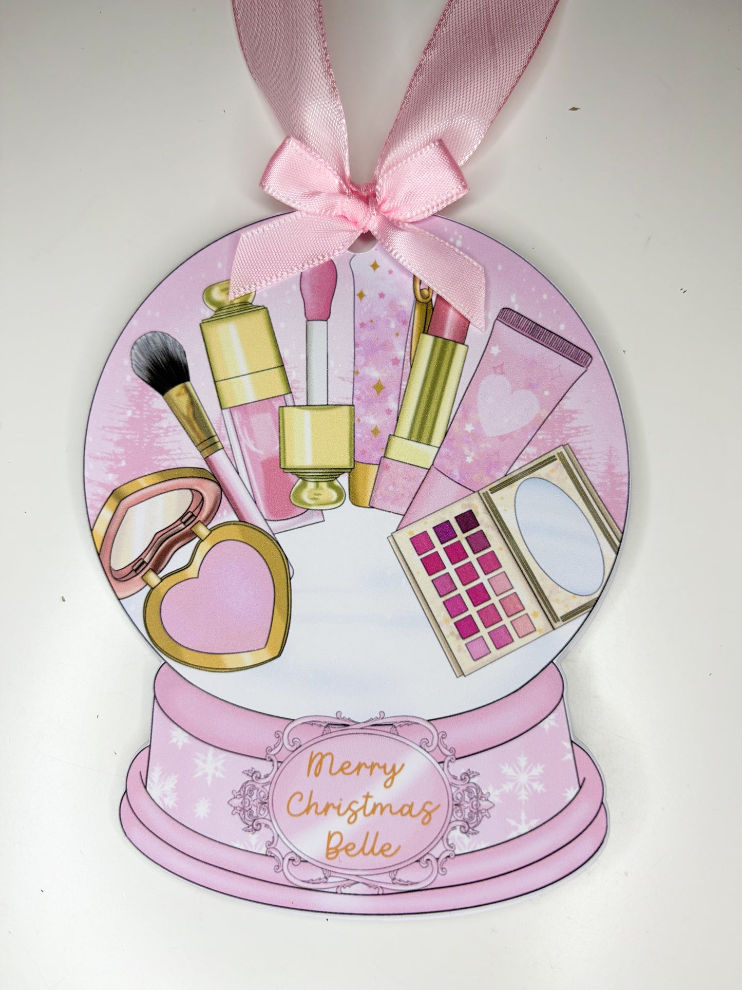 Pink Christmas Personalised Gift Tag