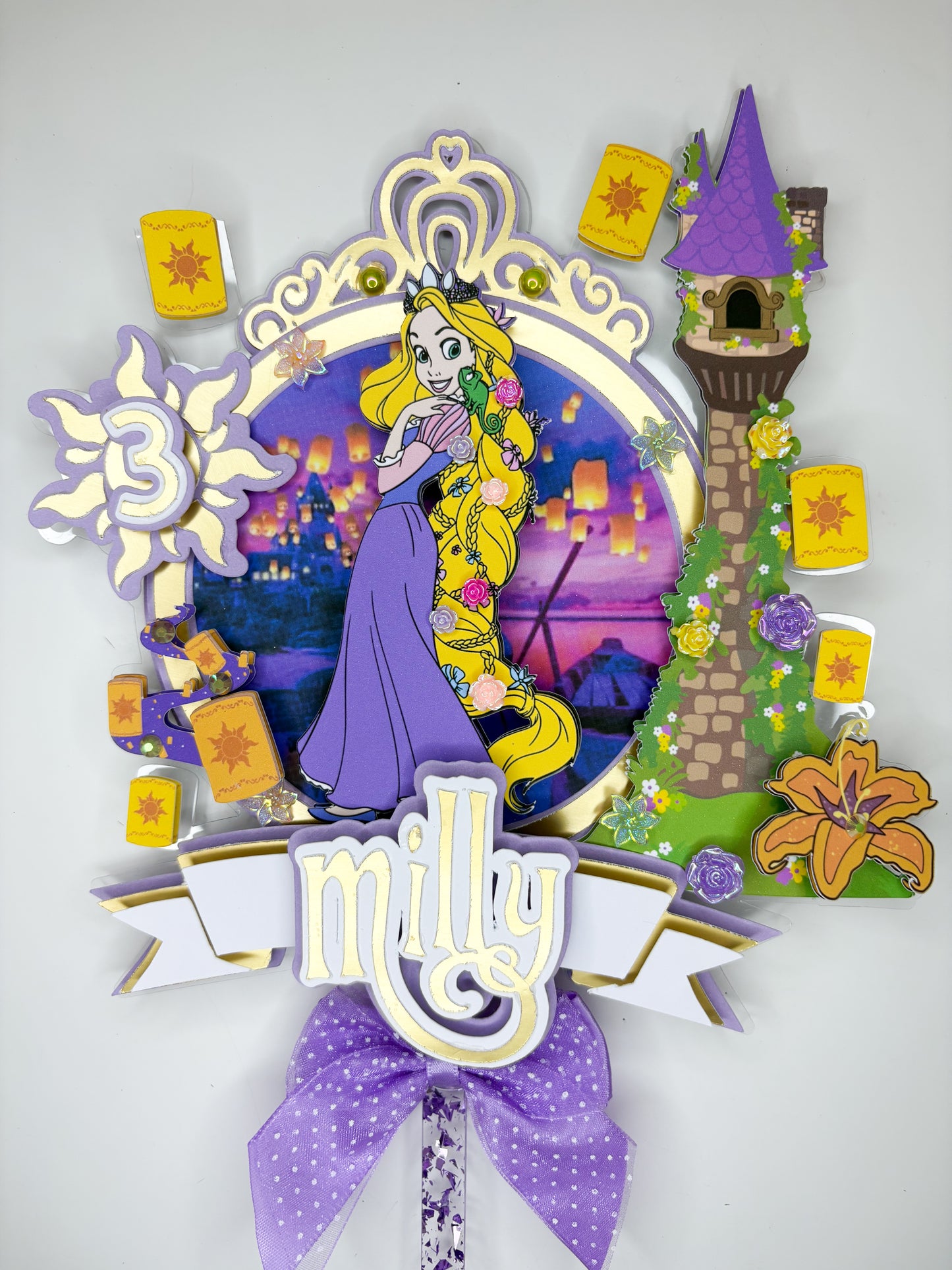 Lost Princess Cake Topper | Birthday Party | Personalised | Tangled