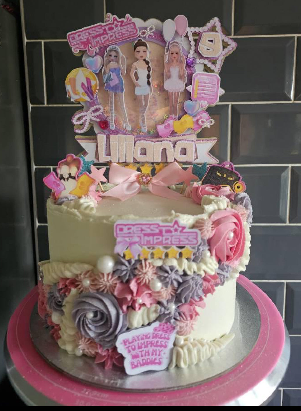 Dress To Impress Cake Topper | Birthday Party | Personalised | DTI | Girly