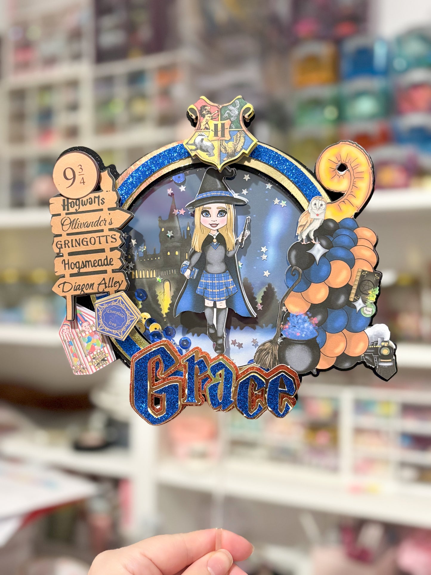 HP inspired Cake Topper | Birthday Party | Personalised | Magical Wizard