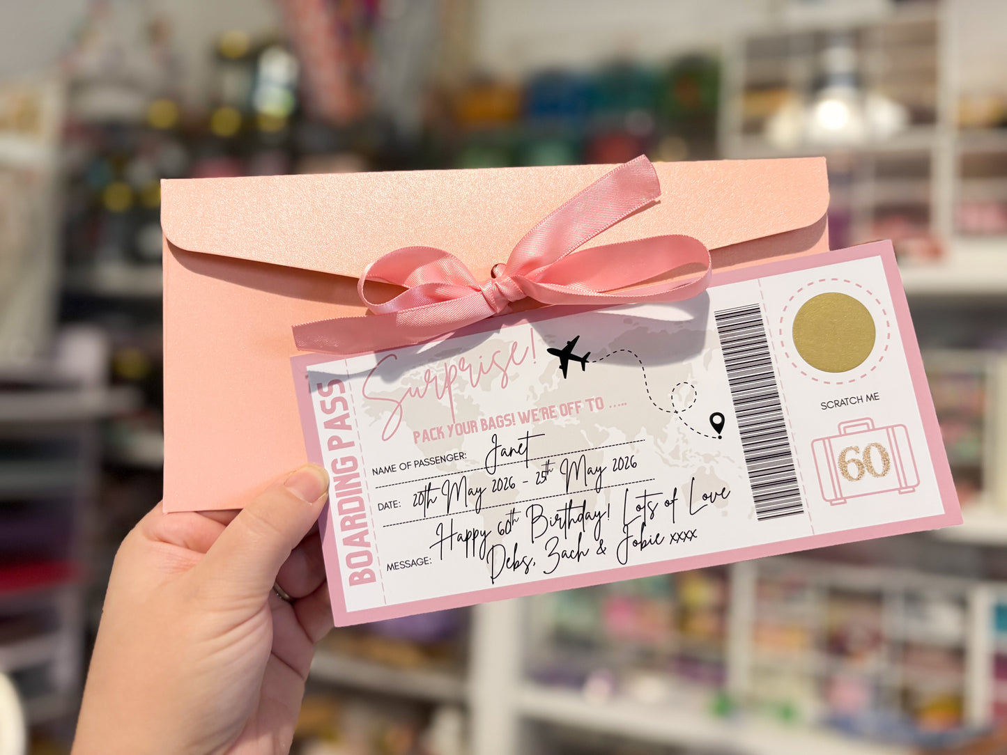 Personalised Surprise Boarding Pass Ticket