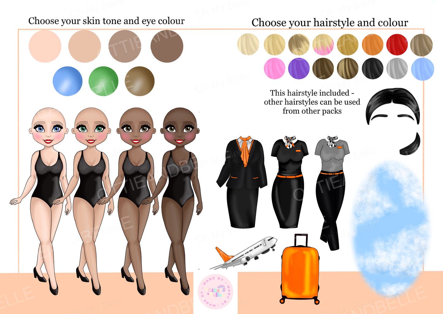 Cabin Crew Flight Attendant Air Hostess New Job Cards
