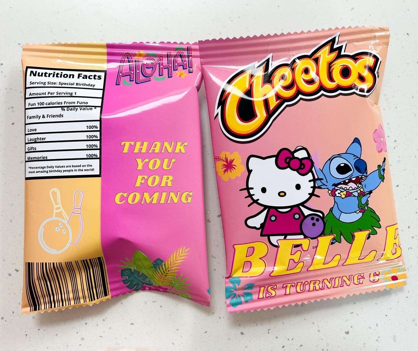 Personalised Party Favours | Crisp or Sweet Packets | Birthday