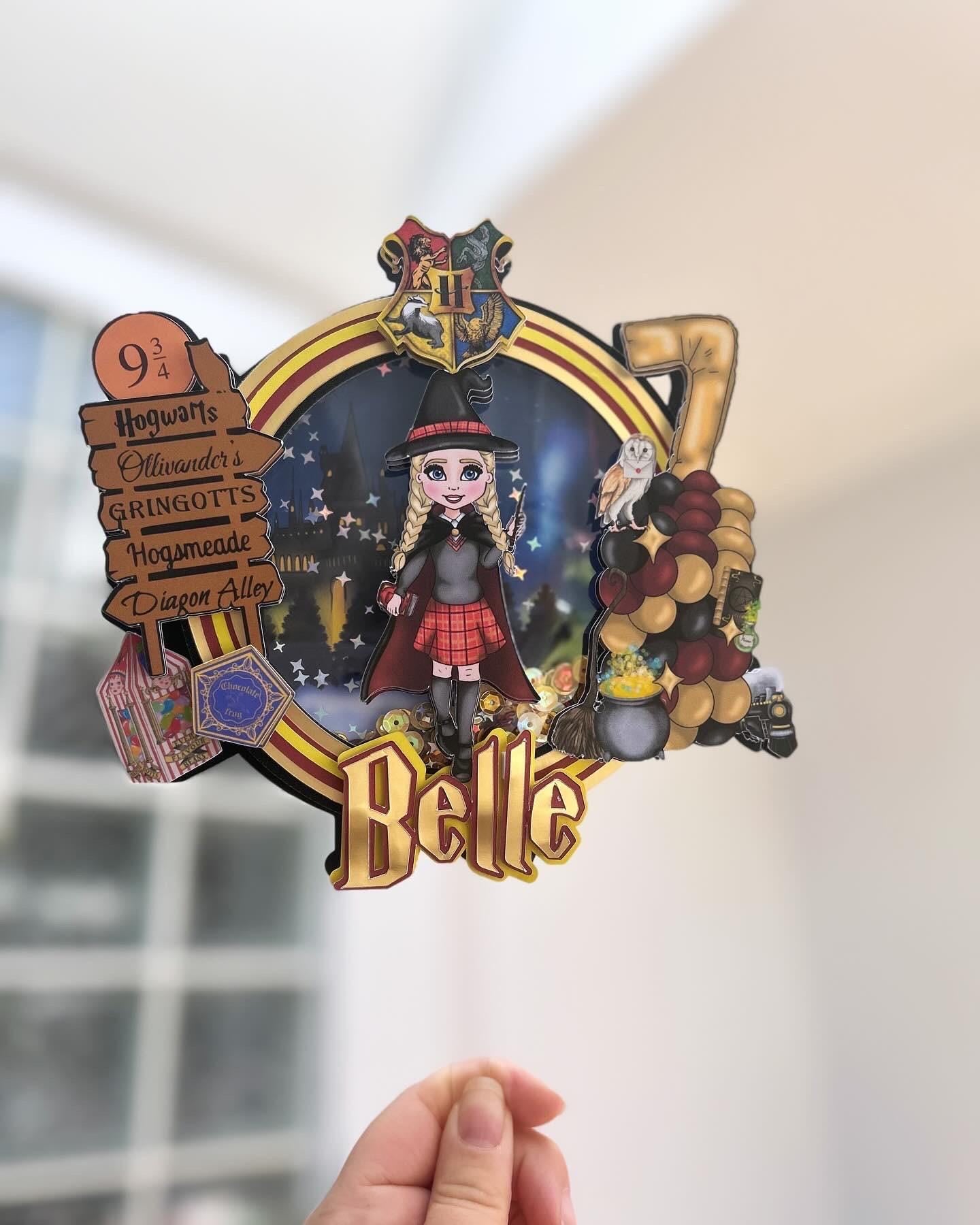 HP inspired Cake Topper | Birthday Party | Personalised | Magical Wizard