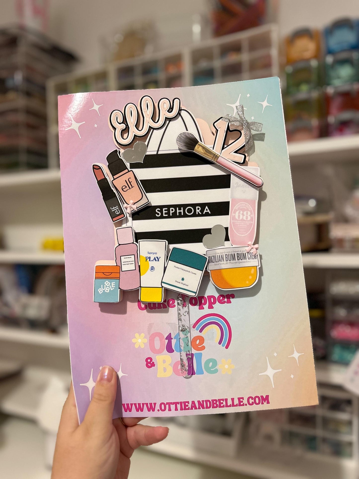 Makeup and Skincare inspired Cake Topper | Birthday Party | Personalised
