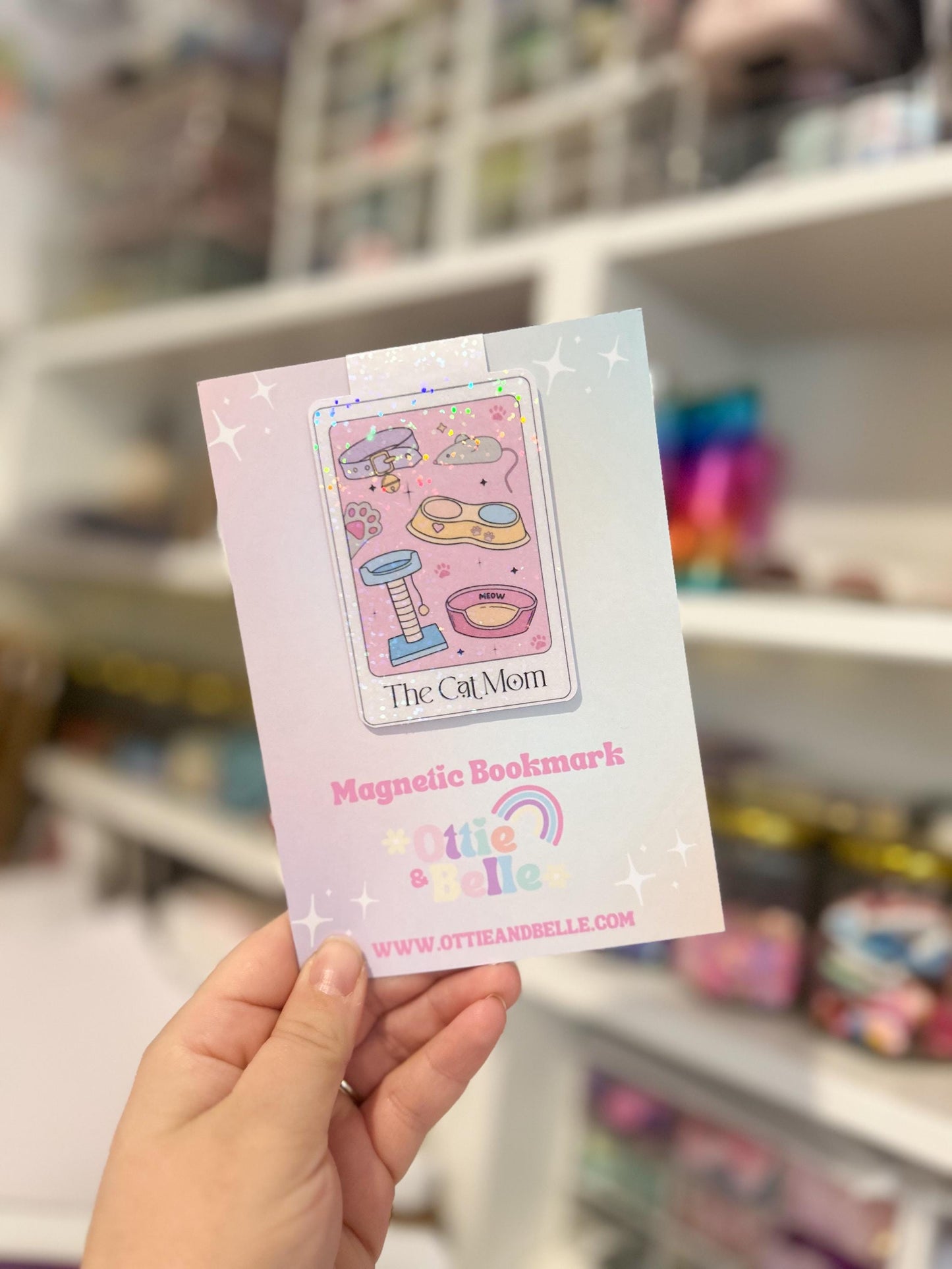 Cat Mom Magnetic Bookmark