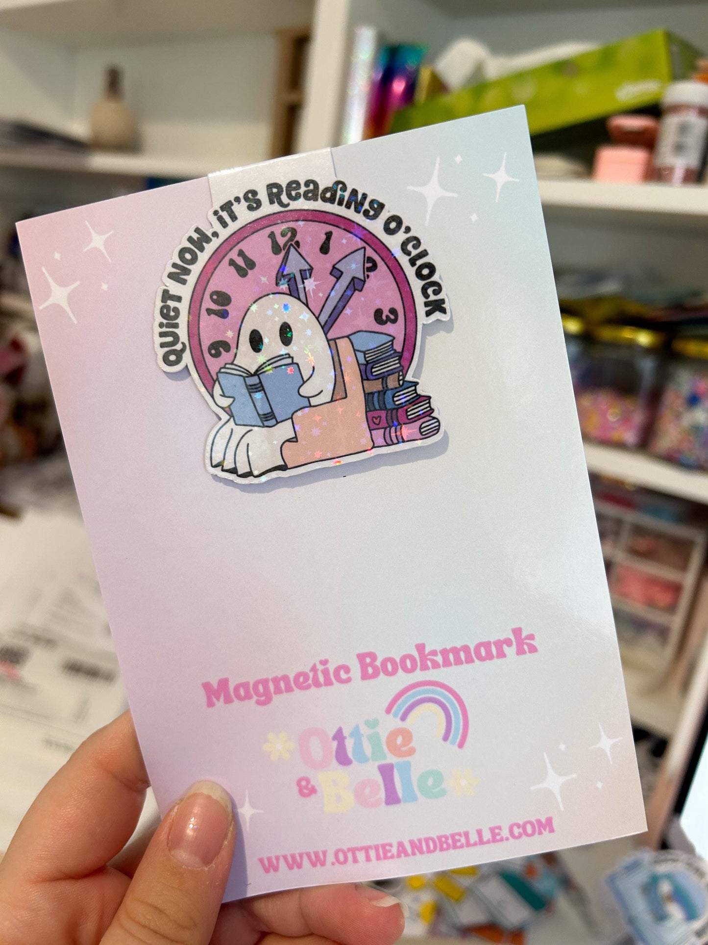 Cute Ghostie Magnetic Bookmark
