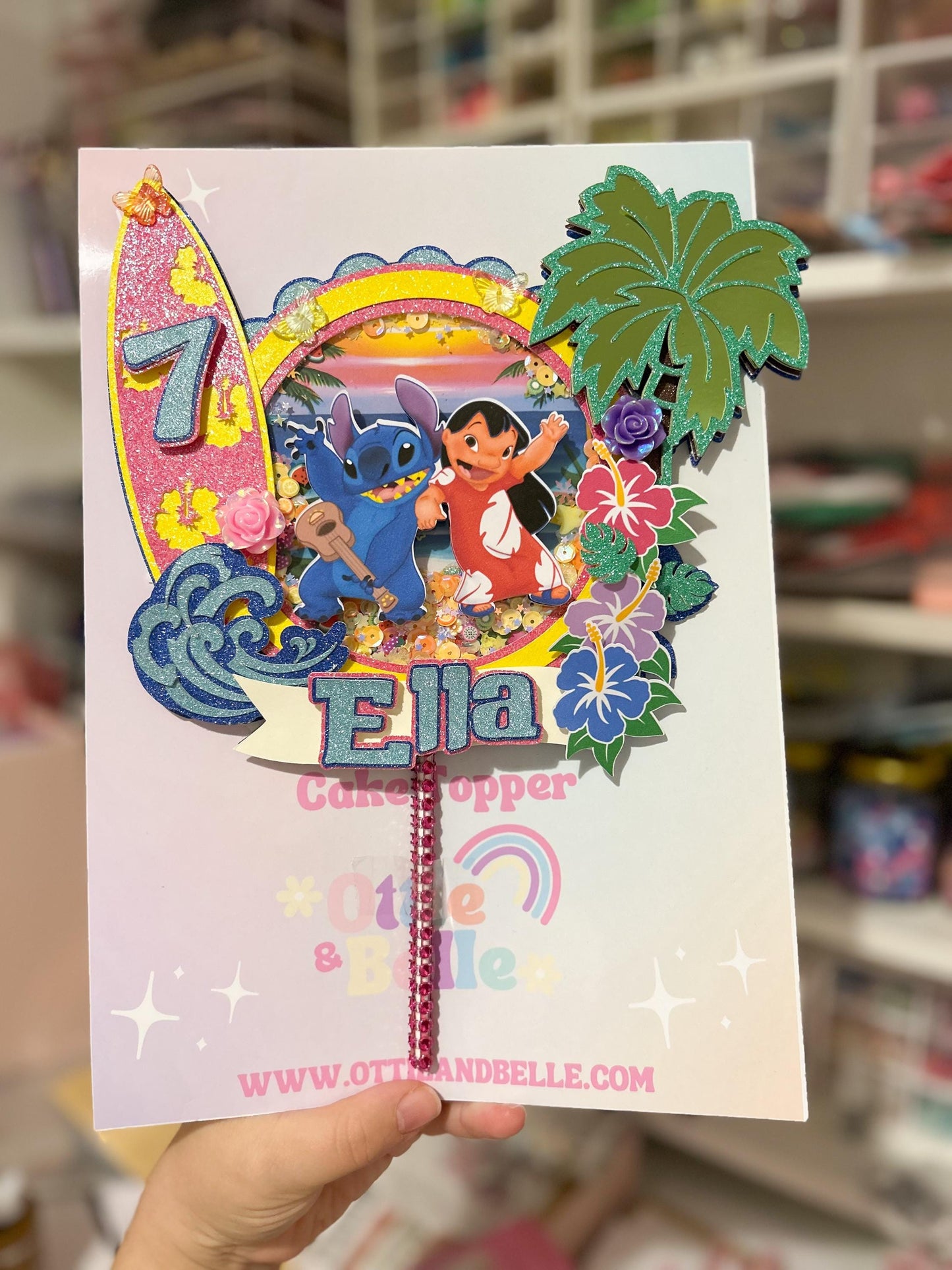 Ohana Cake Topper | Birthday Party | Personalised | Lilo and St!tch