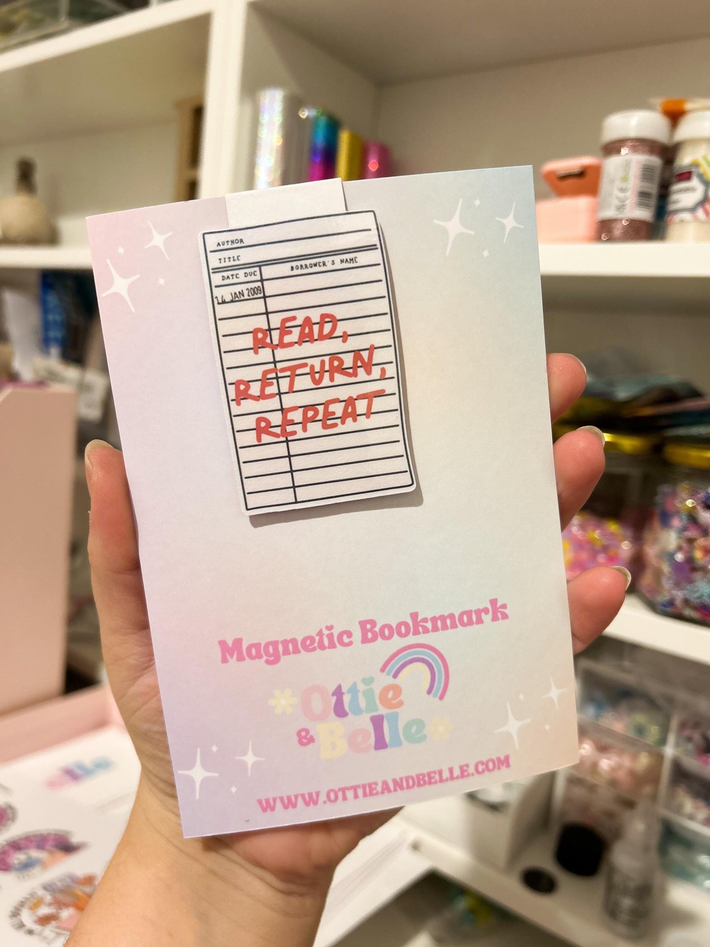 Read Return Repeat Magnetic Bookmark