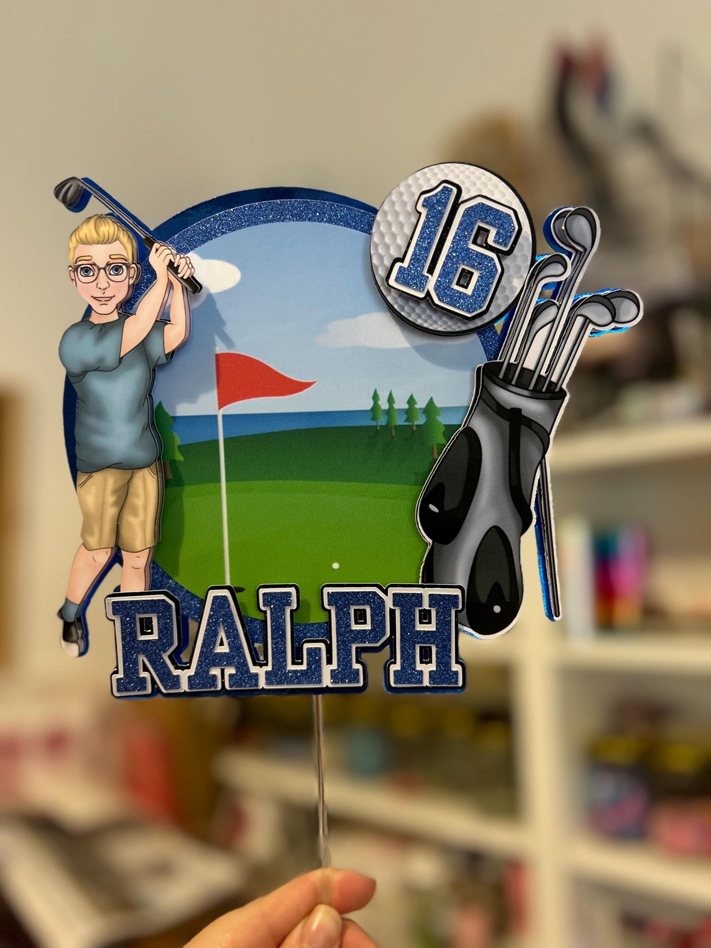 Golf Cake Topper | Birthday Party | Personalised