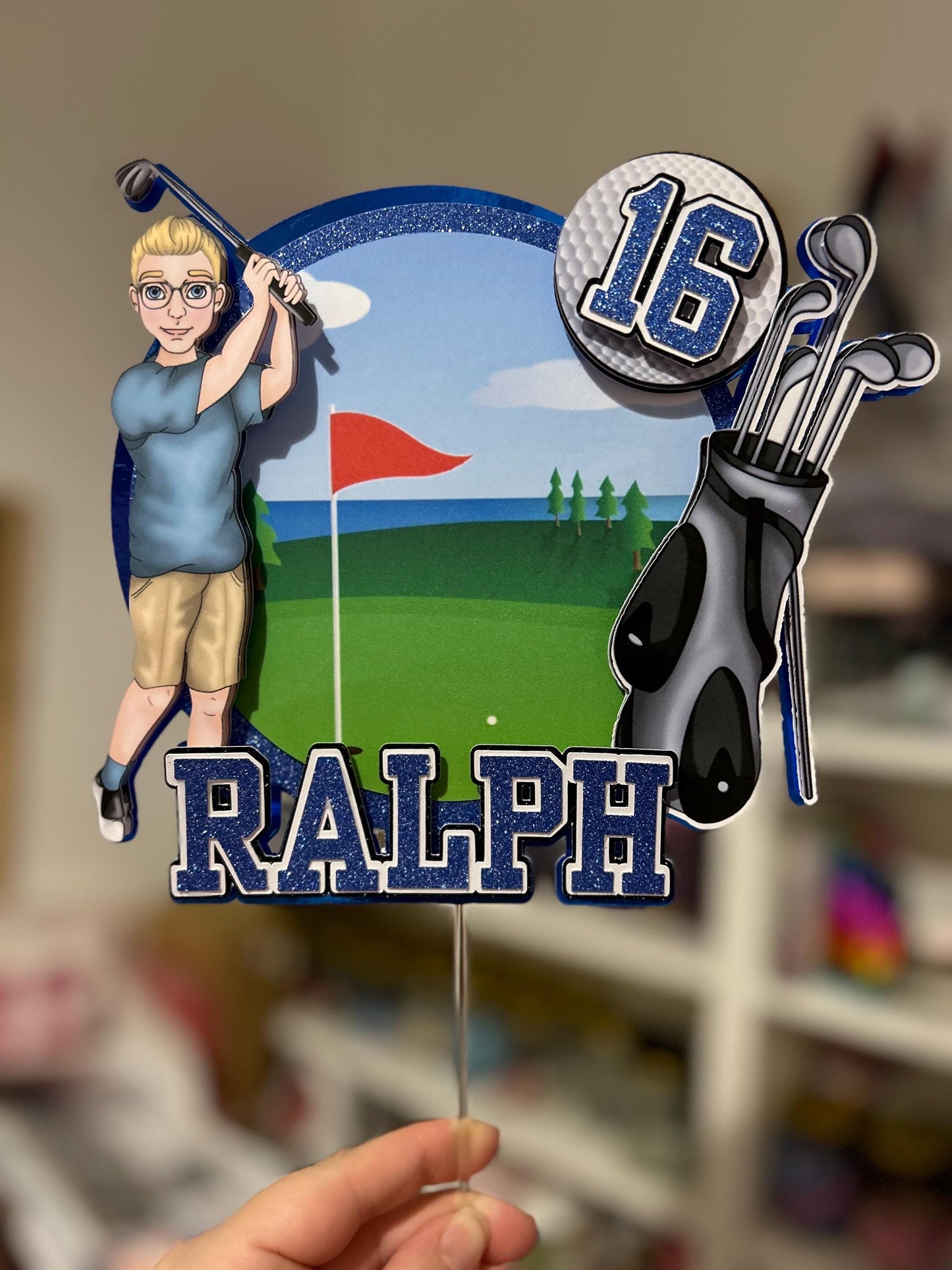 Golf Cake Topper | Birthday Party | Personalised