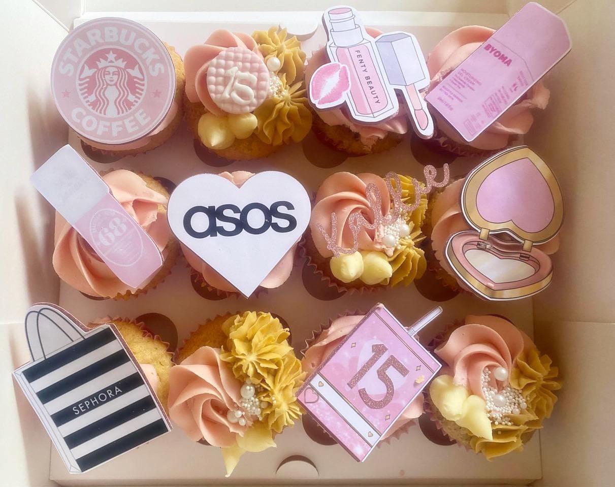 Girly Makeup and Skincare inspired Cake Charms | Cupcake Toppers | Birthday Party | Personalised