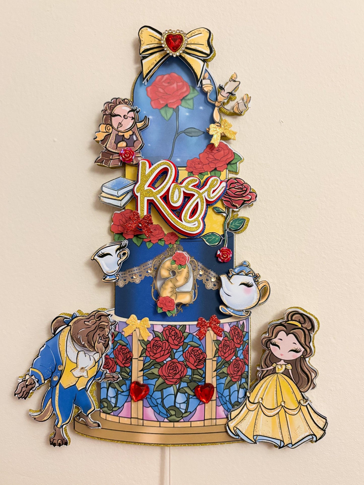 Enchanted Beauty and friends Cake Topper | Birthday Party | Personalised