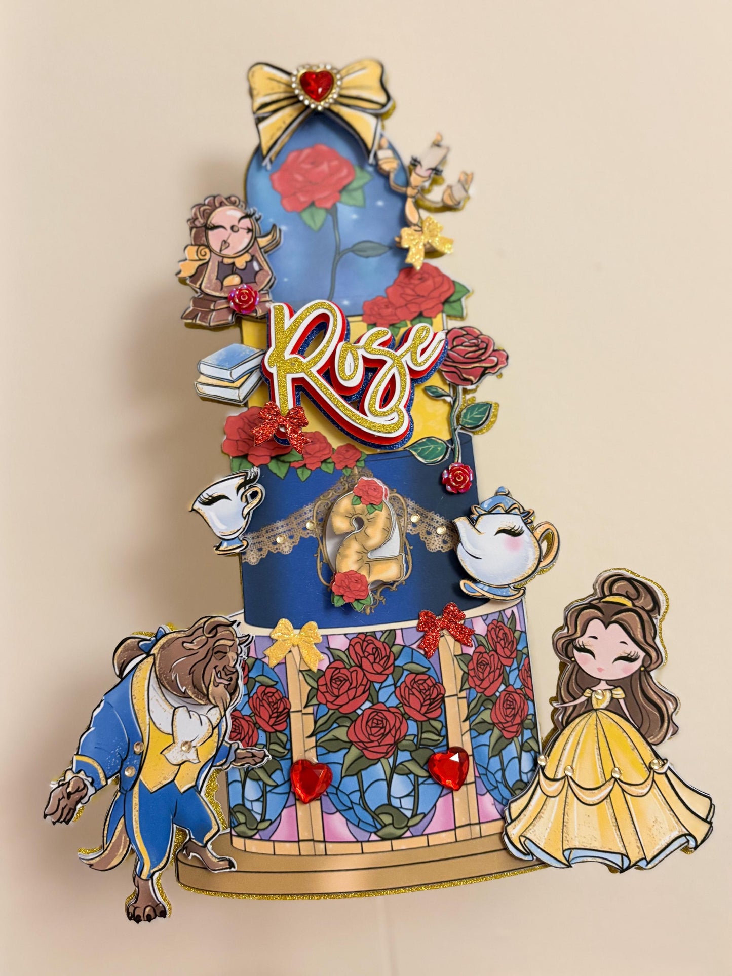 Enchanted Beauty and friends Cake Topper | Birthday Party | Personalised