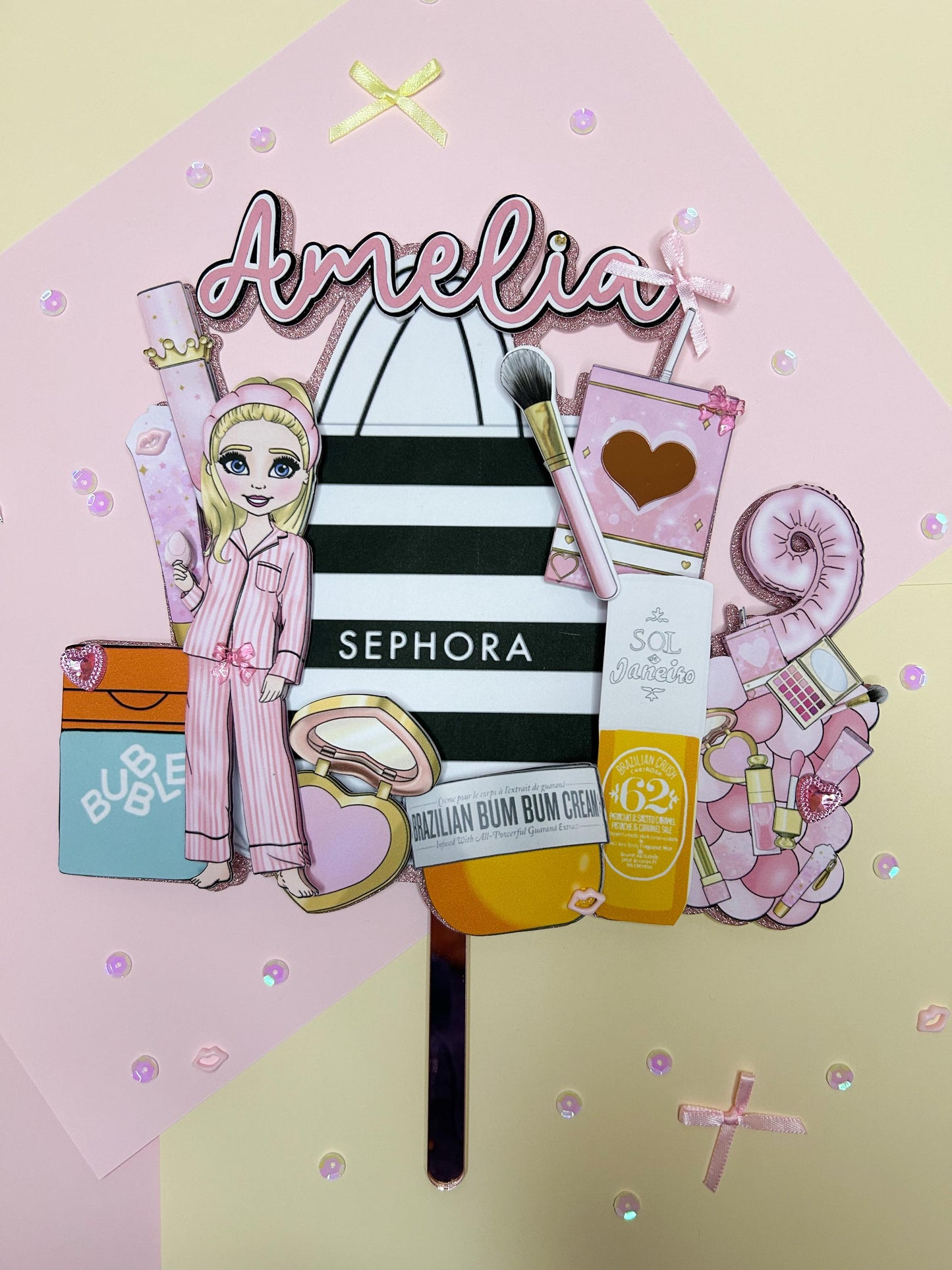 Makeup Mix Cake Topper | Birthday Party | Personalised
