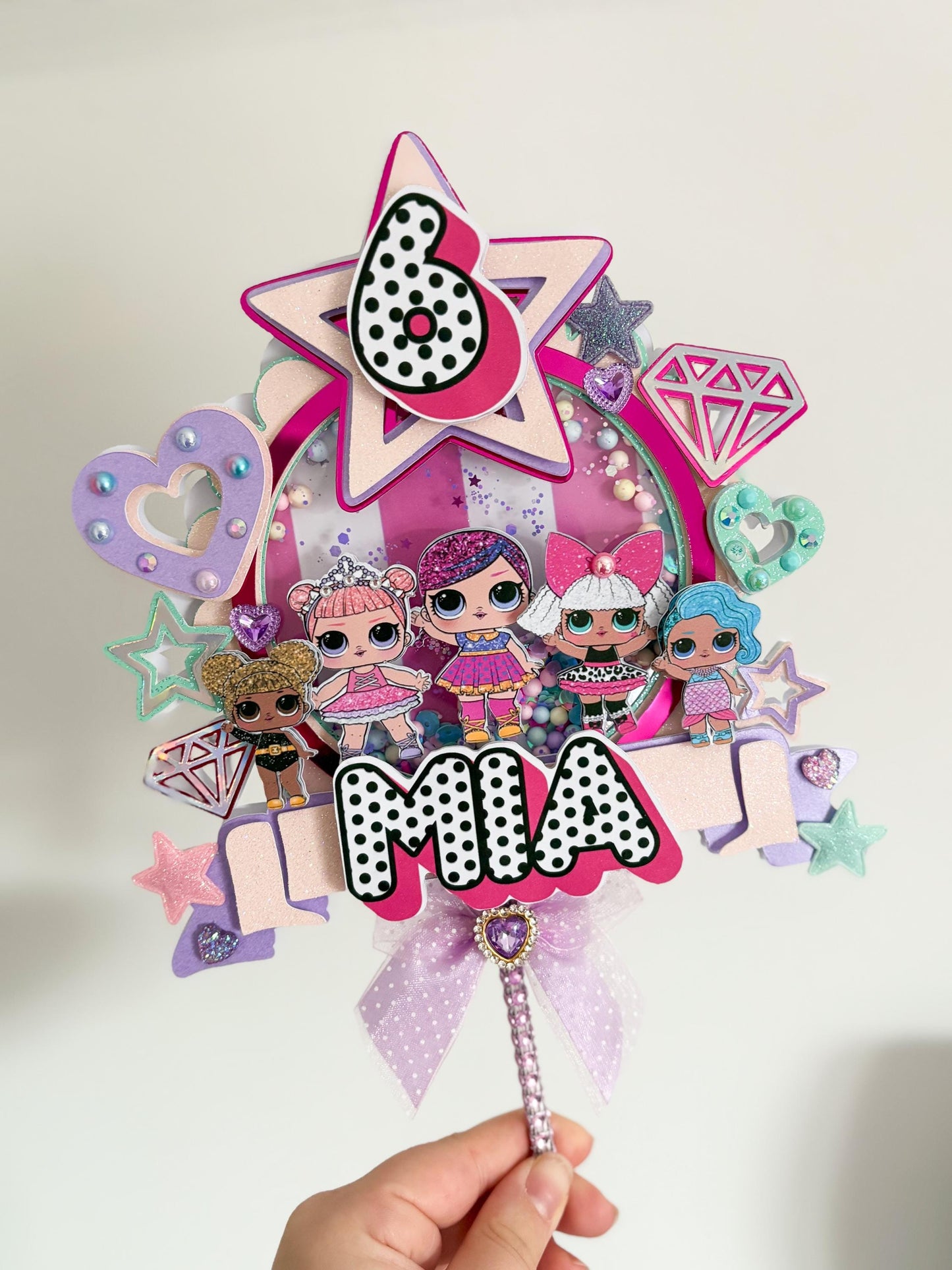 Dolls Cake Topper | Birthday Party | Personalised | Girly
