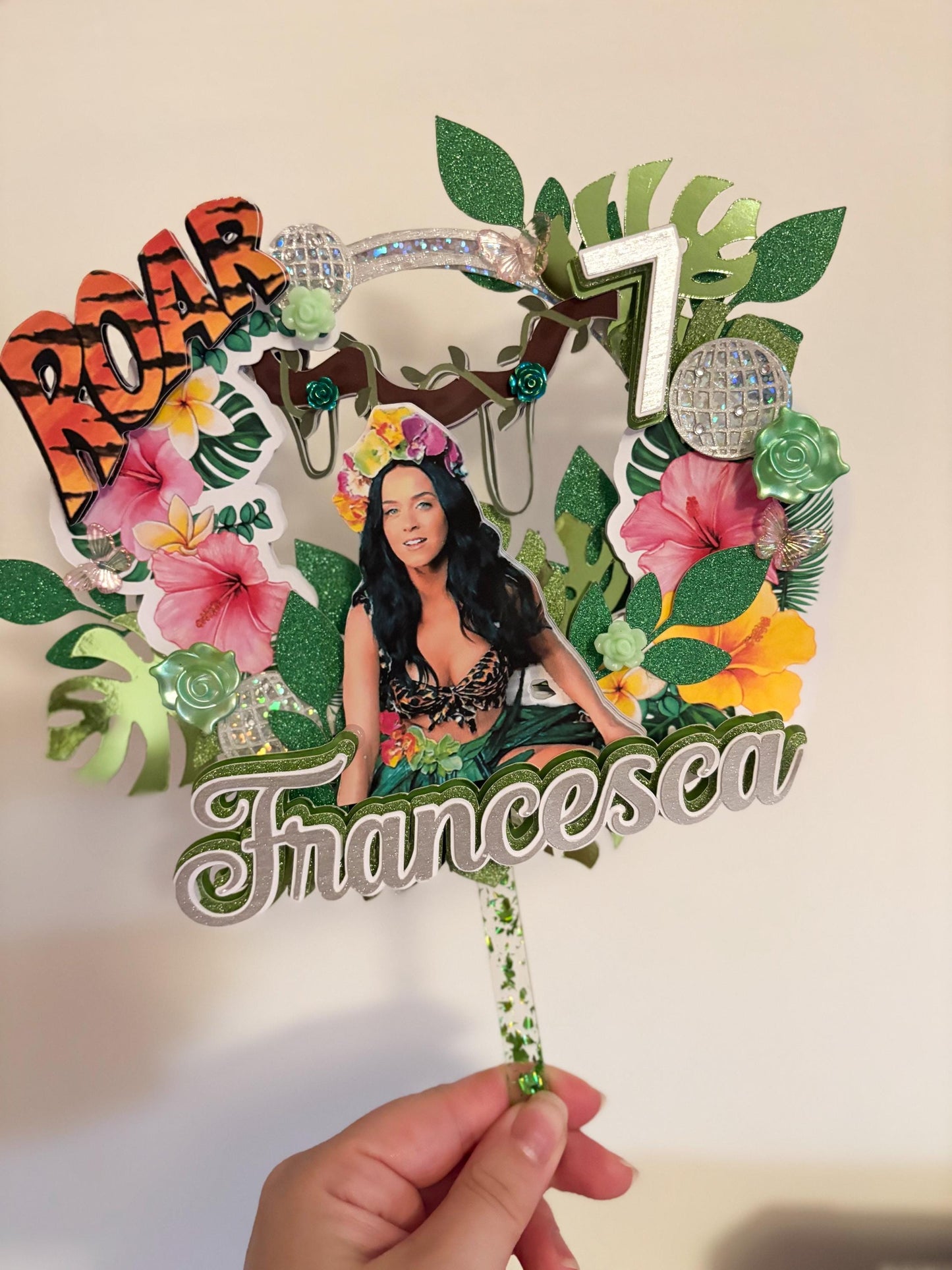 Katy P Roar inspired Cake Topper | Birthday Party | Personalised