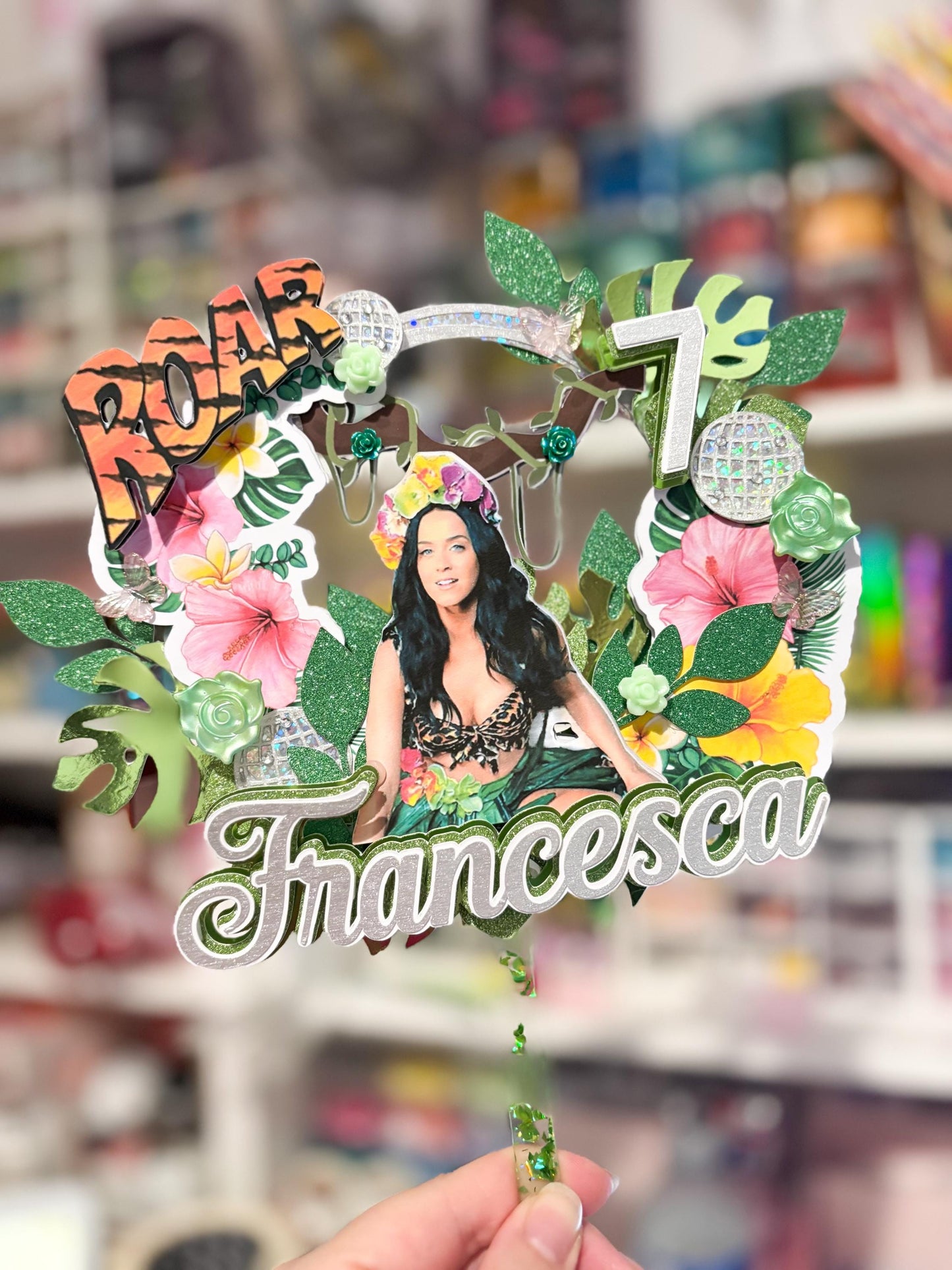 Katy P Roar inspired Cake Topper | Birthday Party | Personalised