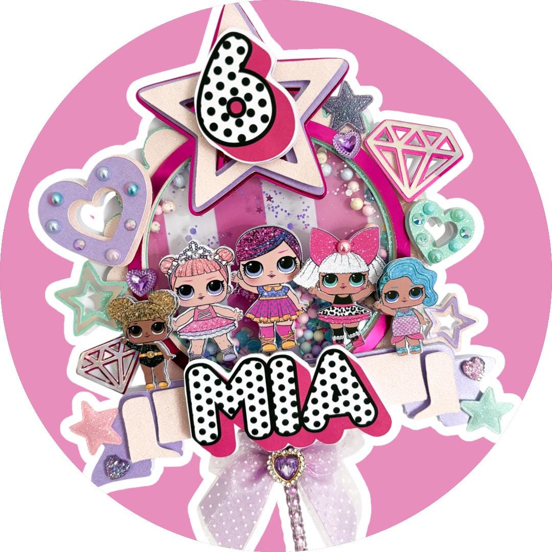 Dolls Cake Topper | Birthday Party | Personalised | Girly