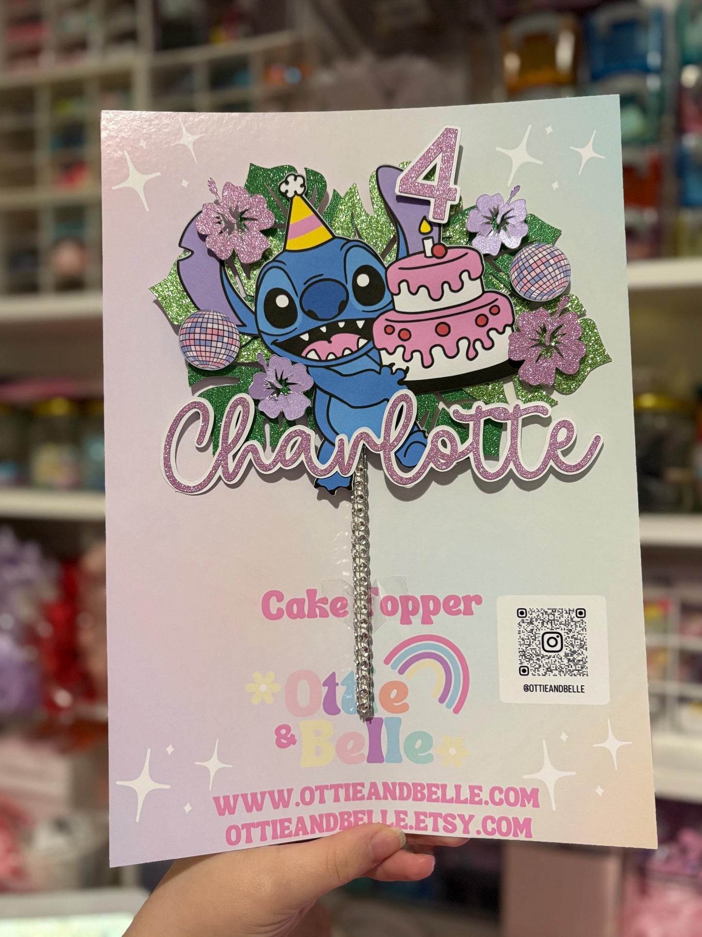 Ohana Cake Topper and Charms | Birthday Party | Personalised | St!tch