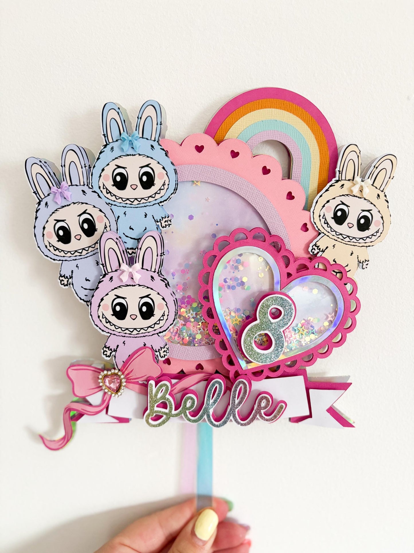 Labubu Cake Topper | Birthday Party | Personalised | Cupcake Toppers
