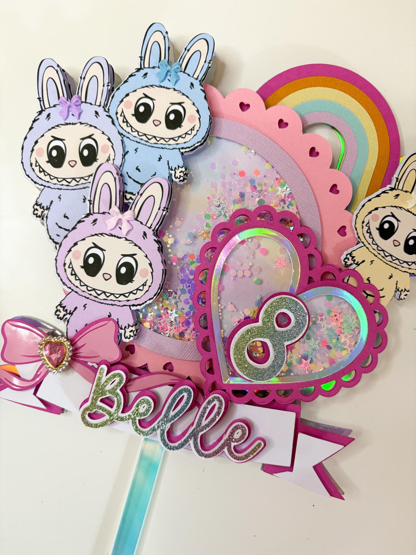 Labubu Cake Topper | Birthday Party | Personalised | Cupcake Toppers