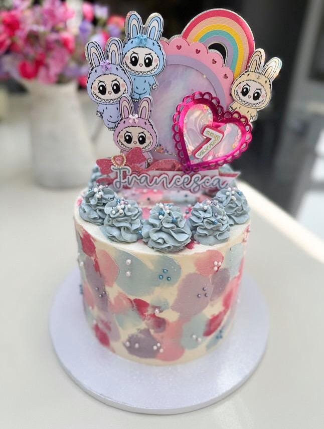 Labubu Cake Topper | Birthday Party | Personalised | Cupcake Toppers