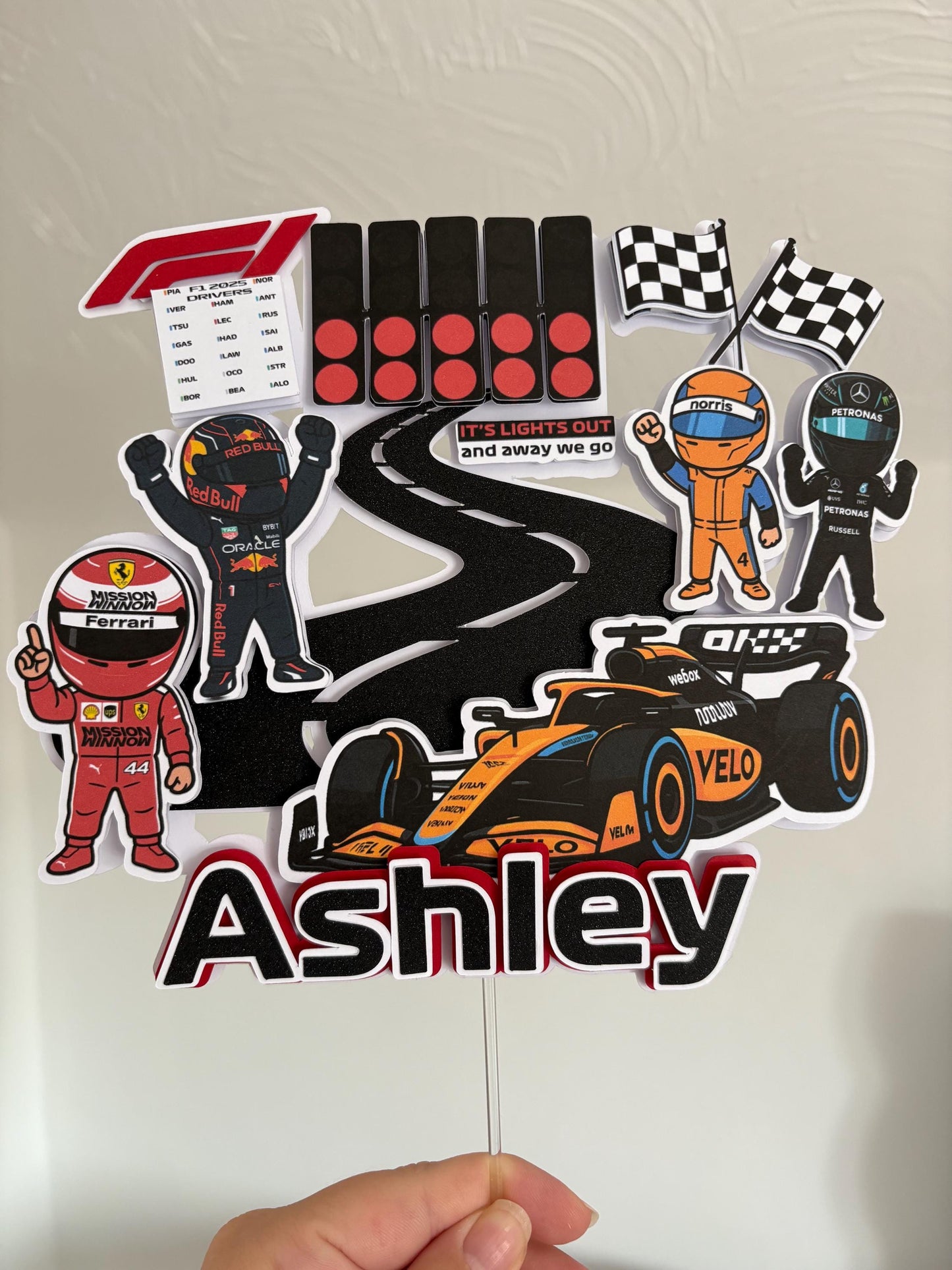 Racing Cars Cake Topper | Birthday Party | Personalised