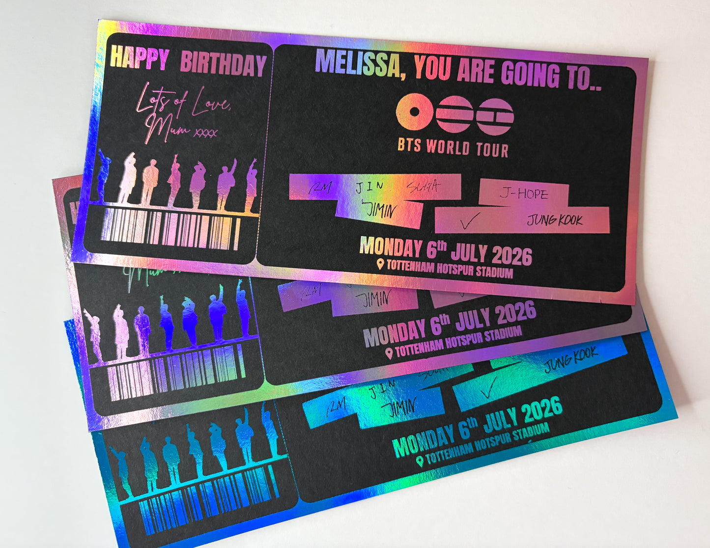 BTS Tour 2026 Personalised Ticket
