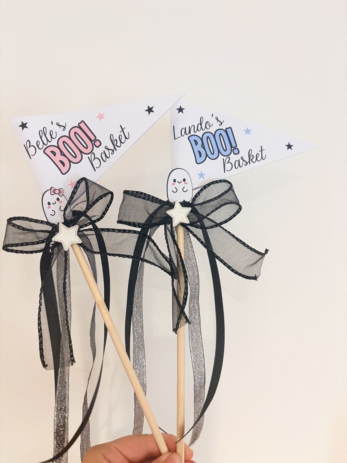 Boo Basket Halloween Wands