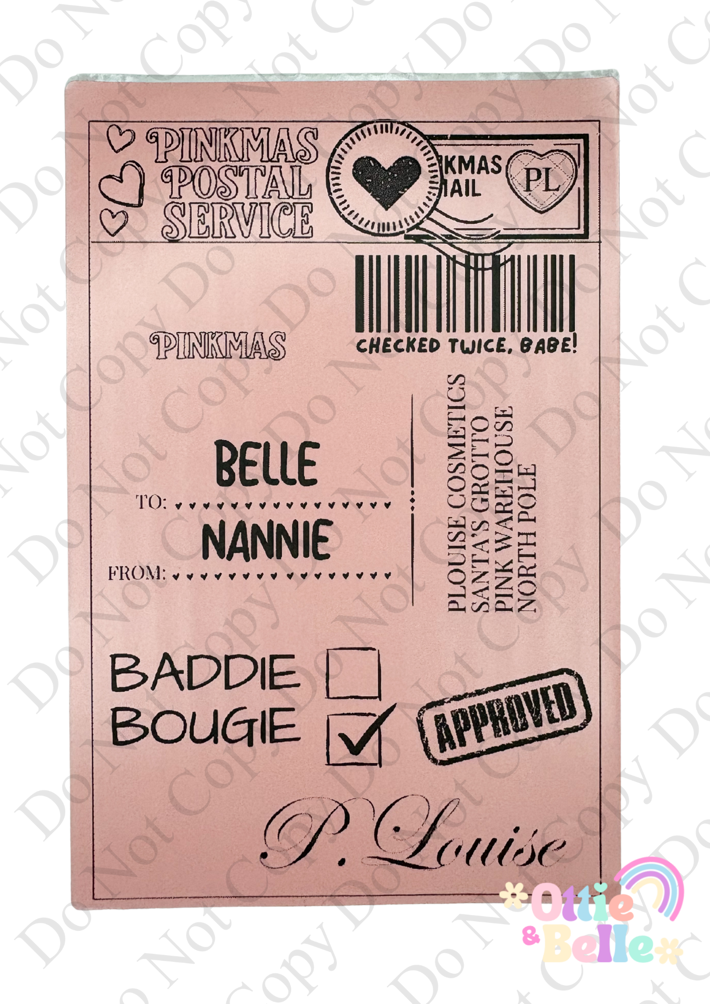 Pinkmas Postage Labels