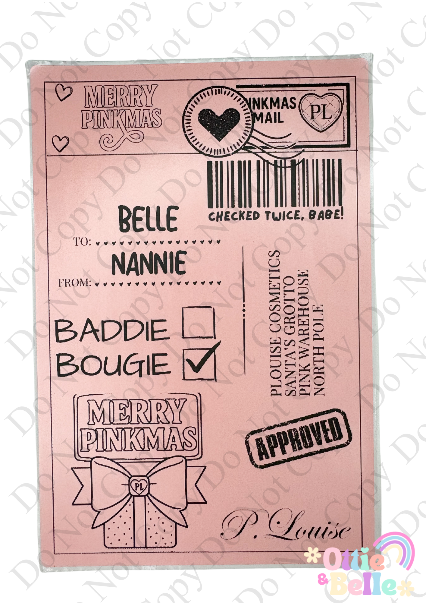 Pinkmas Postage Labels