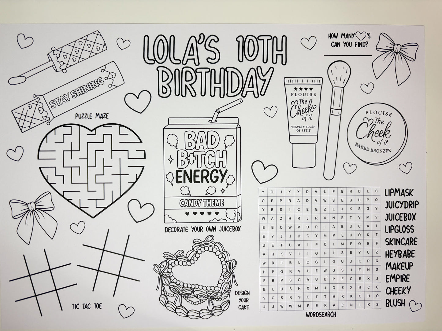 Plouise Activity Colouring Sheet
