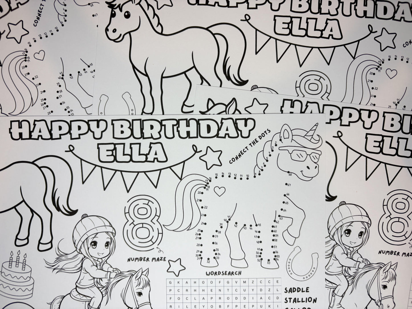 Horse Activity Colouring Sheet
