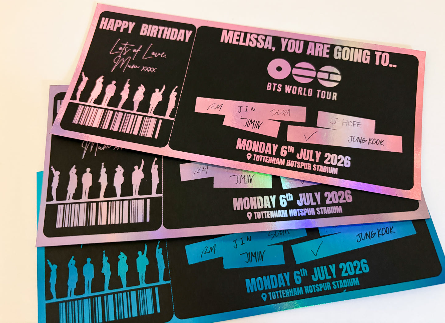 BTS Tour 2026 Personalised Ticket