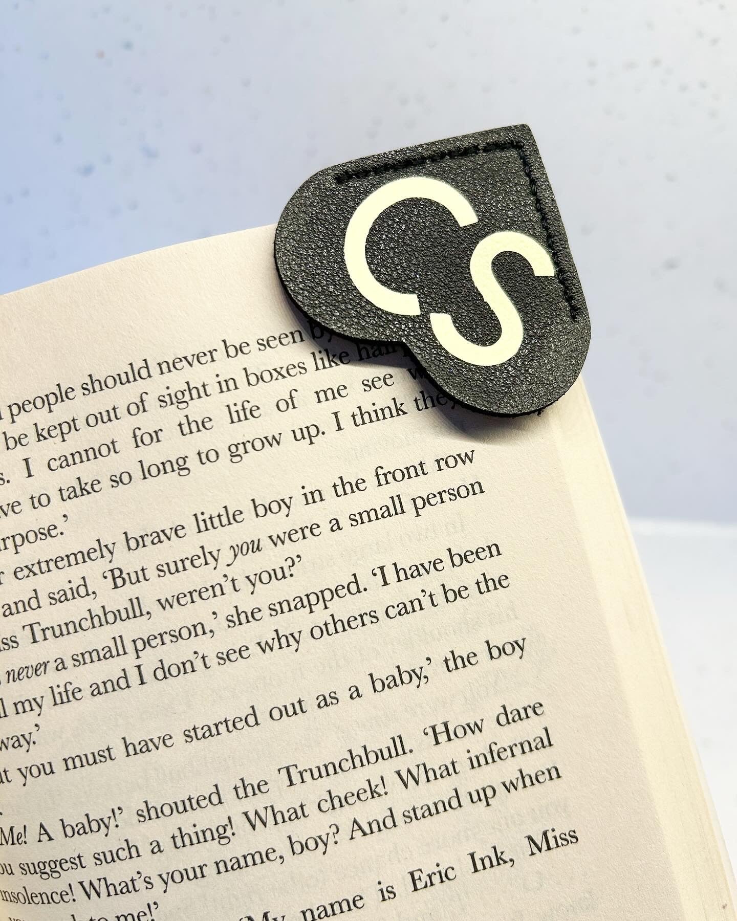 Faux Leather Heart Bookmarks