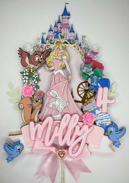 Sleeping Beauty Princess Cake Topper
