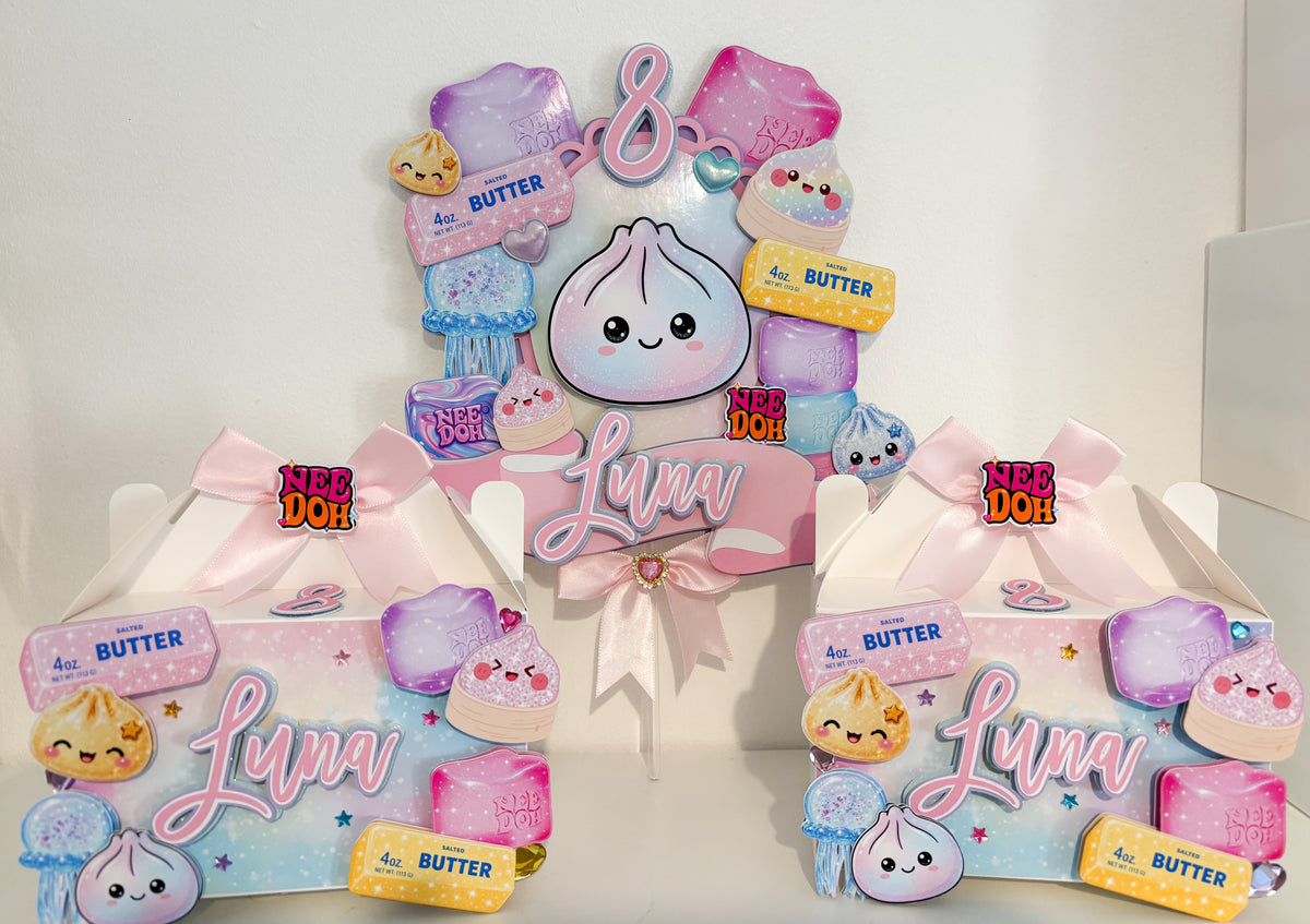 Pastel Squishy 3D Party Boxes