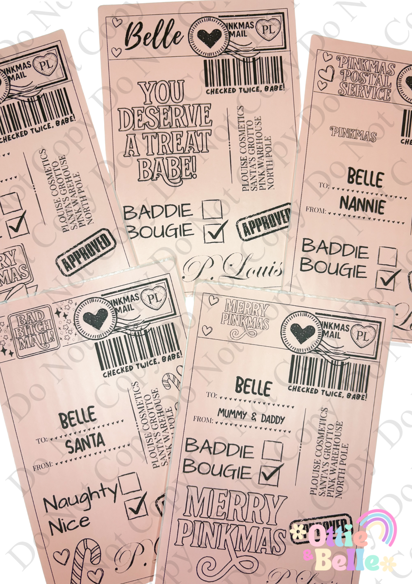Pinkmas Postage Labels