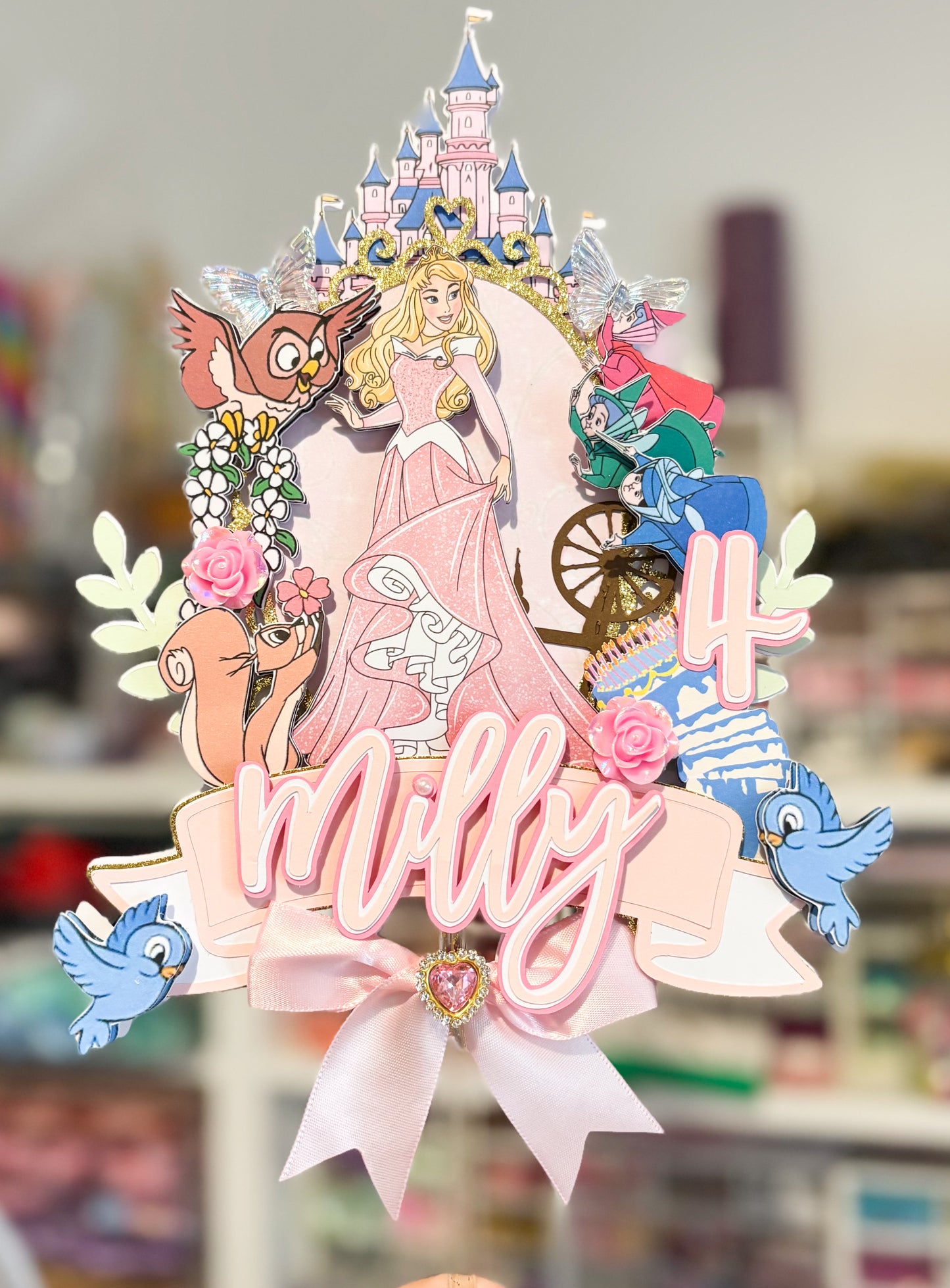 Sleeping Beauty Princess Cake Topper