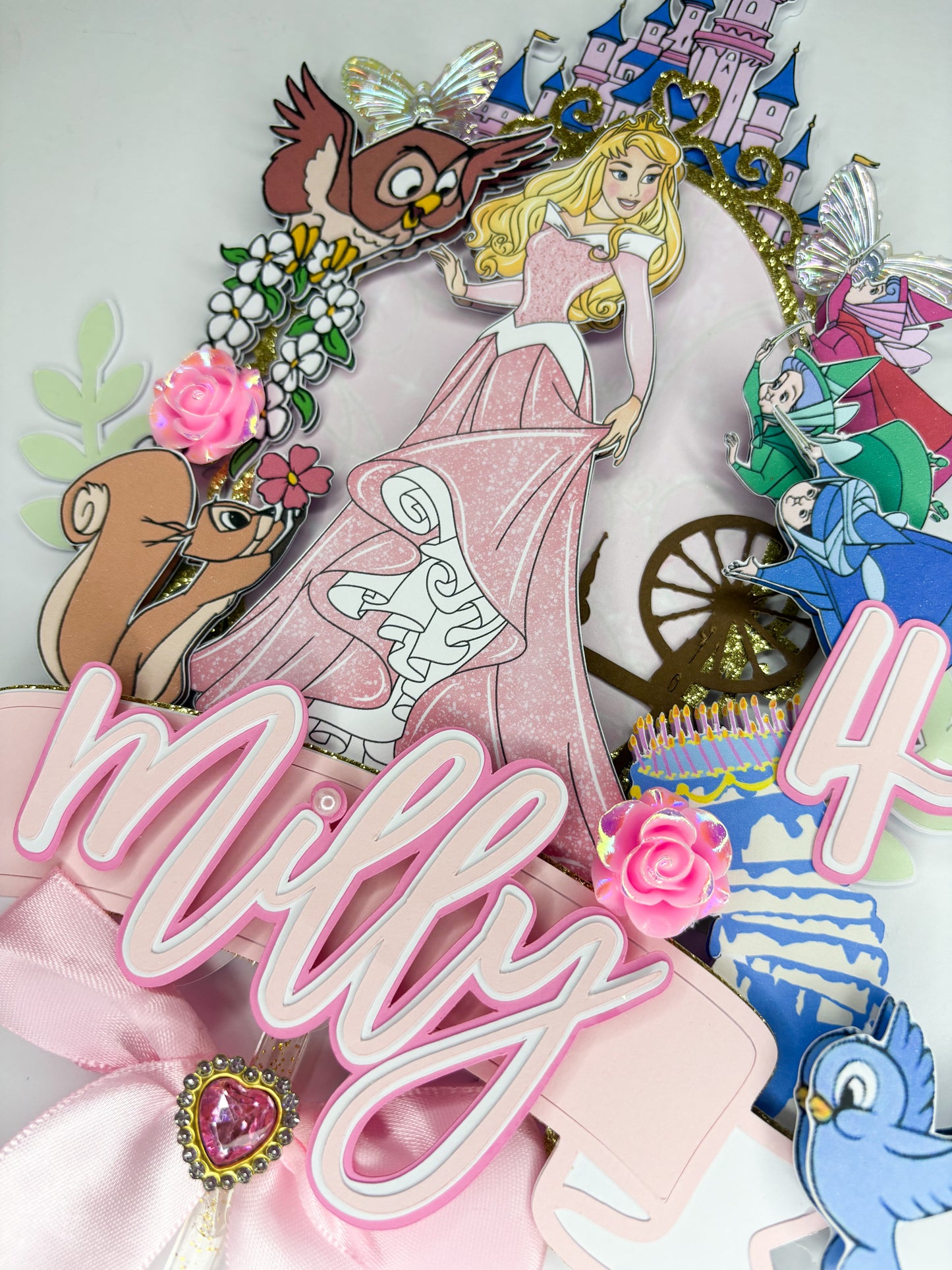 Sleeping Beauty Princess Cake Topper