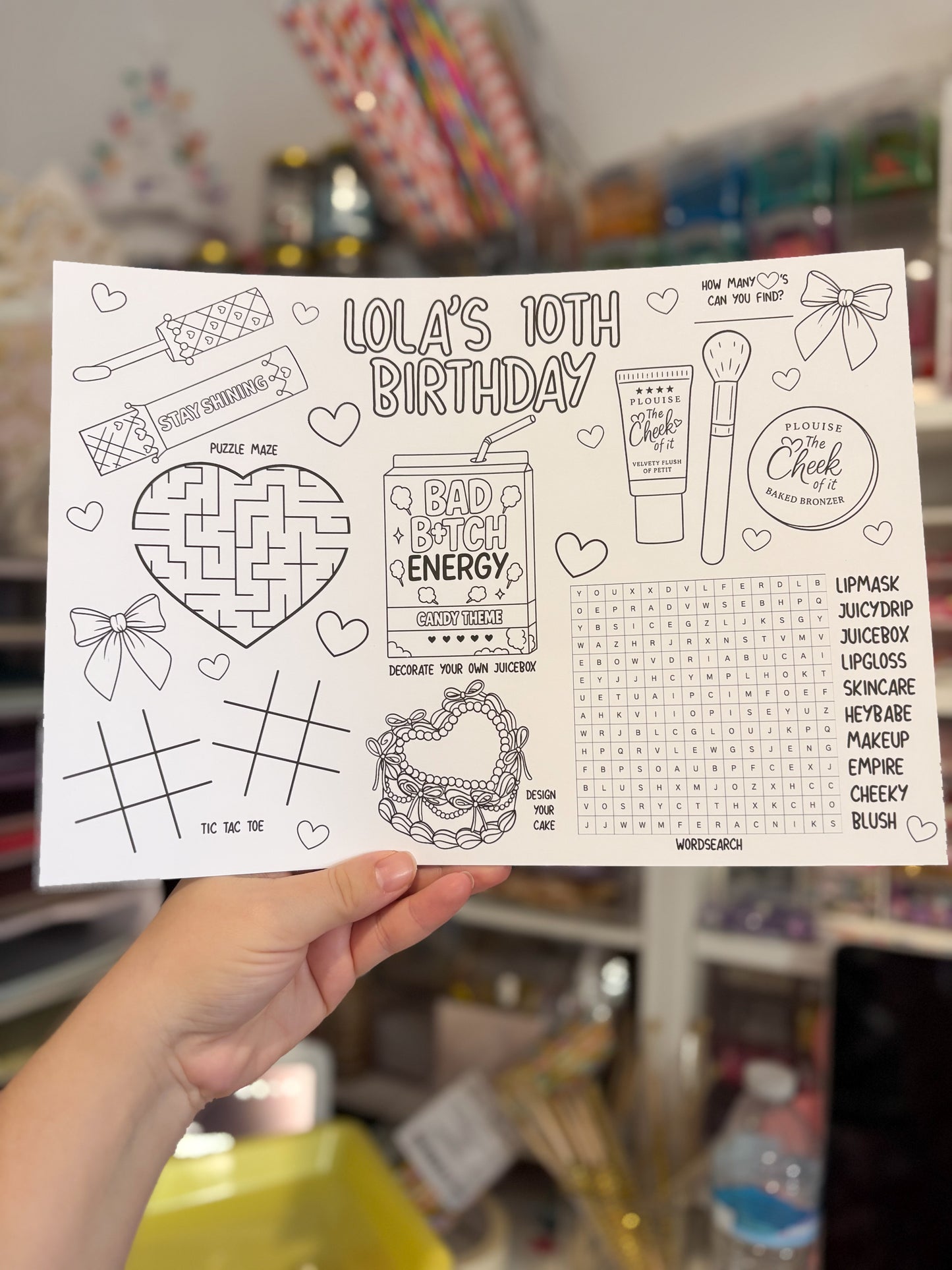 Plouise Activity Colouring Sheet