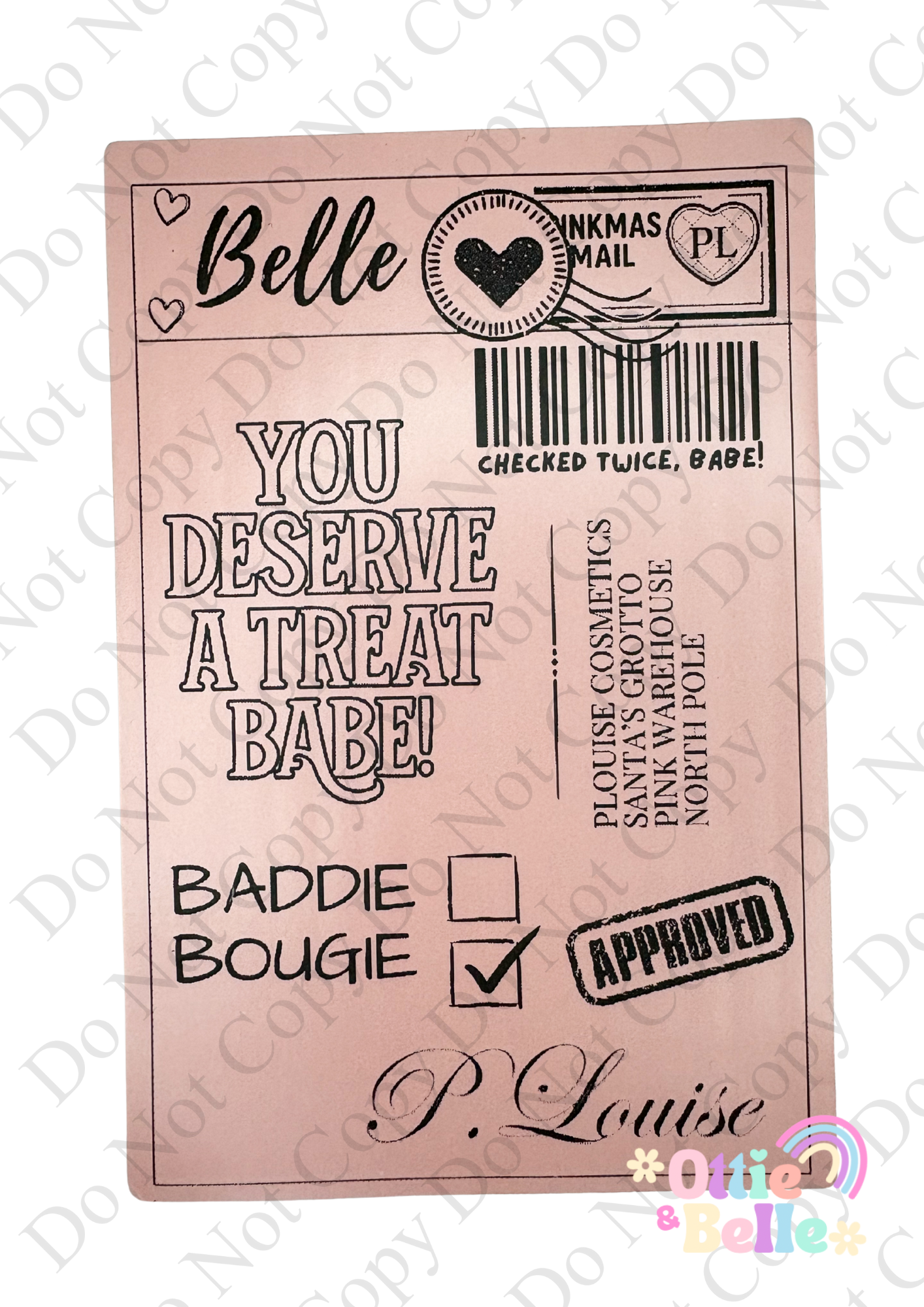 Pinkmas Postage Labels