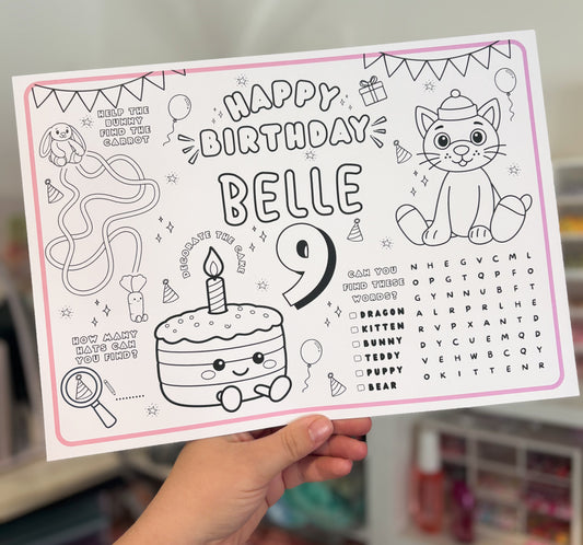 Jelly C Colouring Placemat