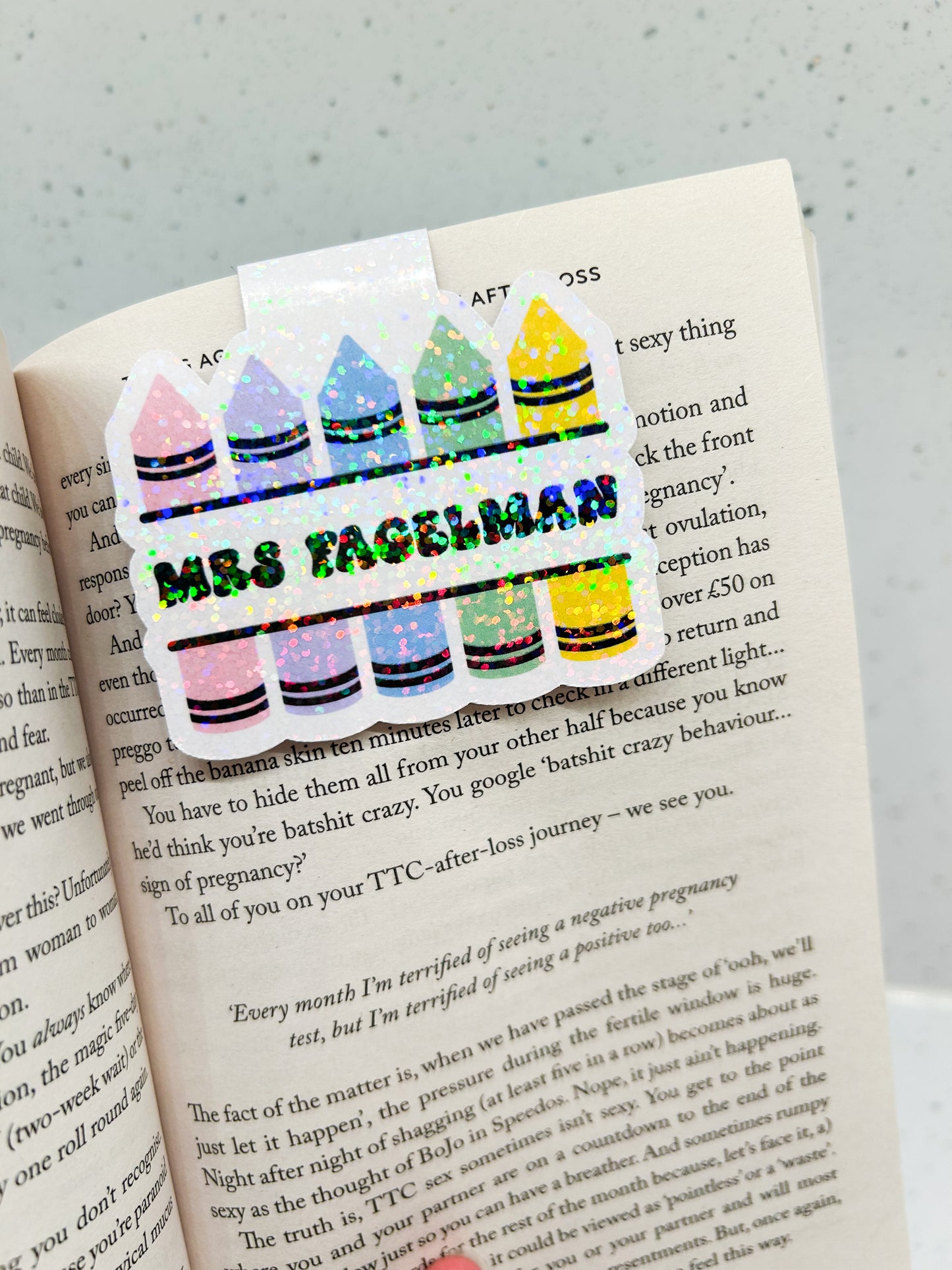 Teacher Crayon Magnetic Bookmark - Personalised