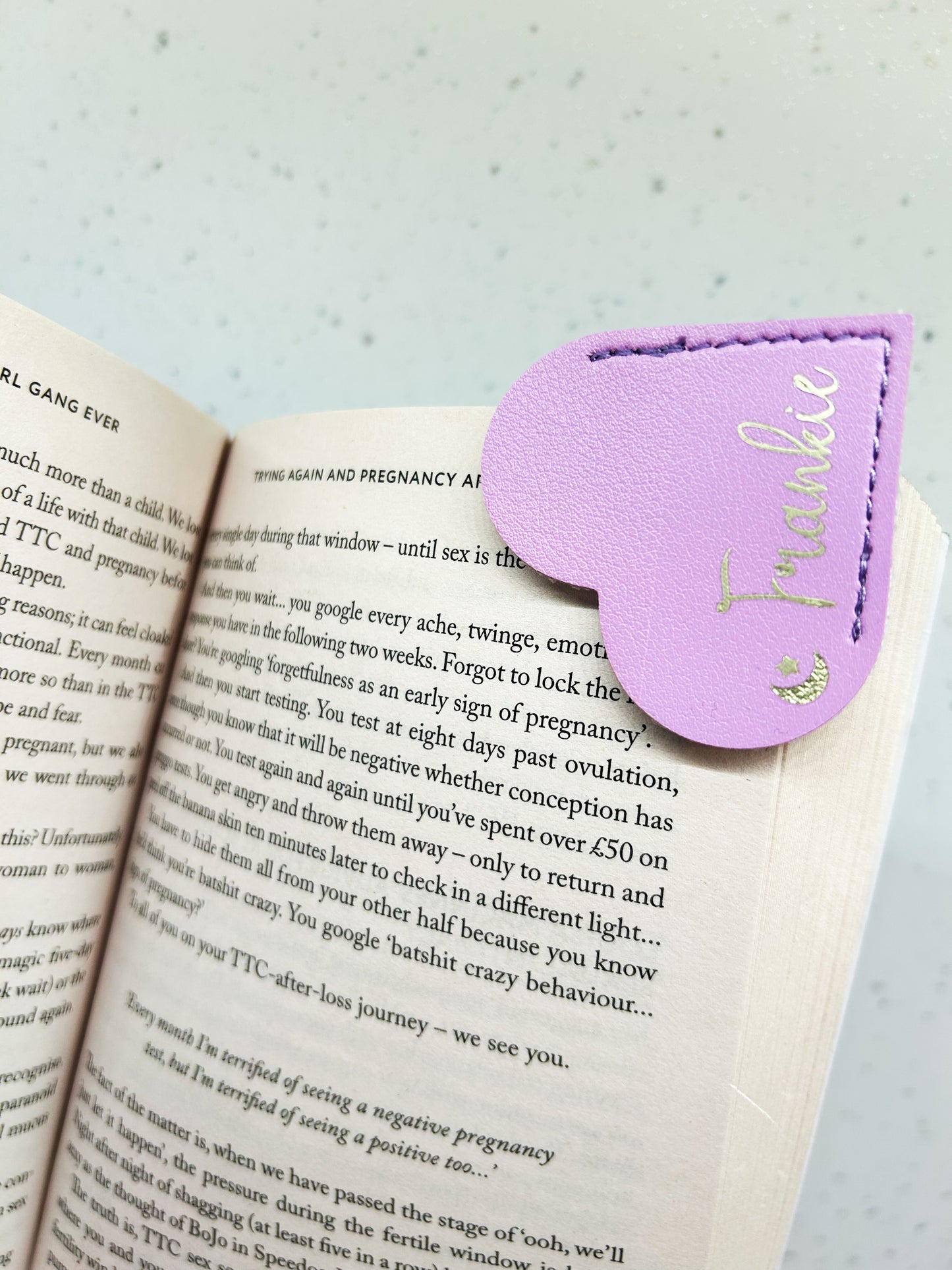 Faux Leather Heart Bookmarks