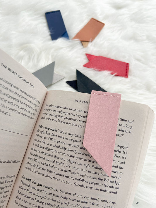 Faux Leather Bookmark