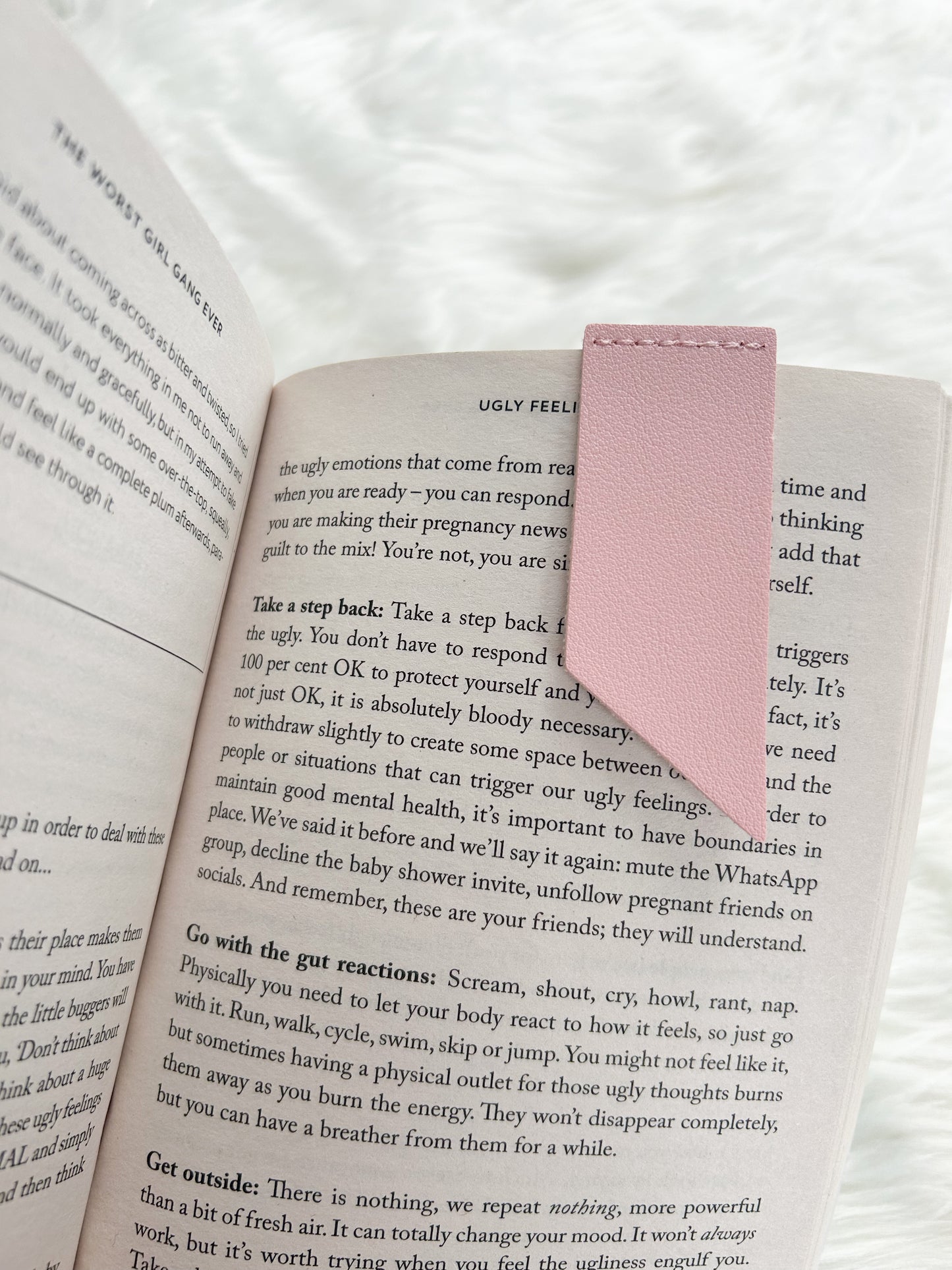 Faux Leather Bookmark