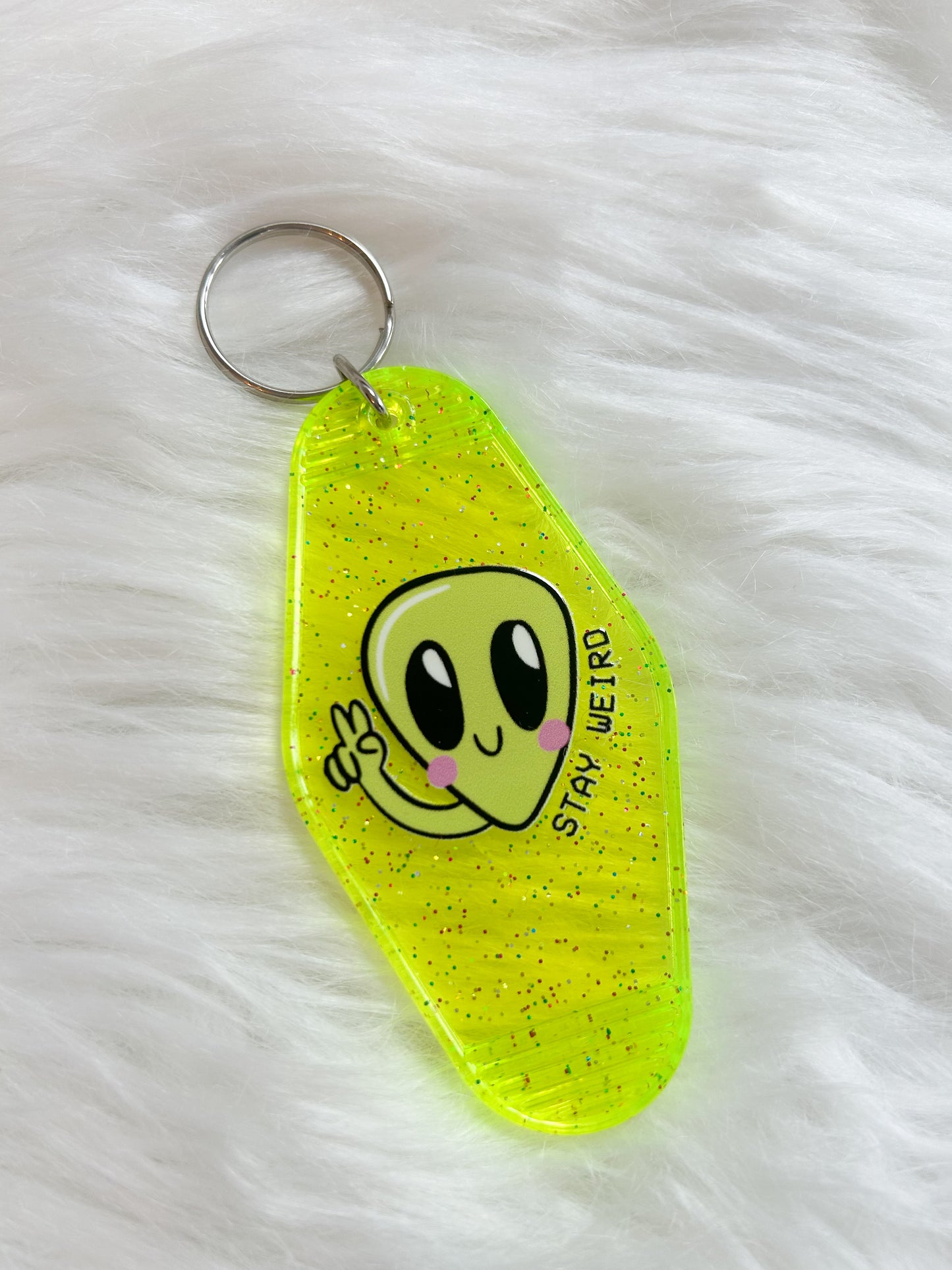 Stay Weird Keyring